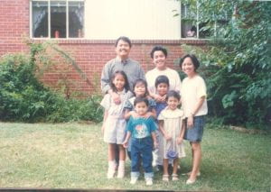 Me and my family in front of our house at Maryland.