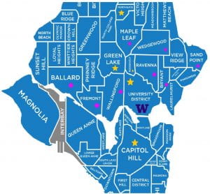 Map of Seattle Defined Neighborhoods