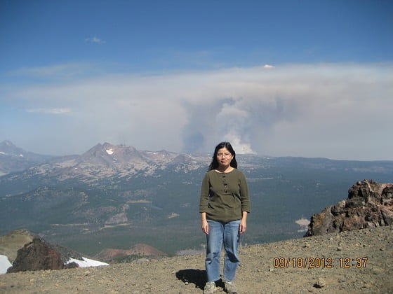 Honglian Gao and wildfire plume 9-2012