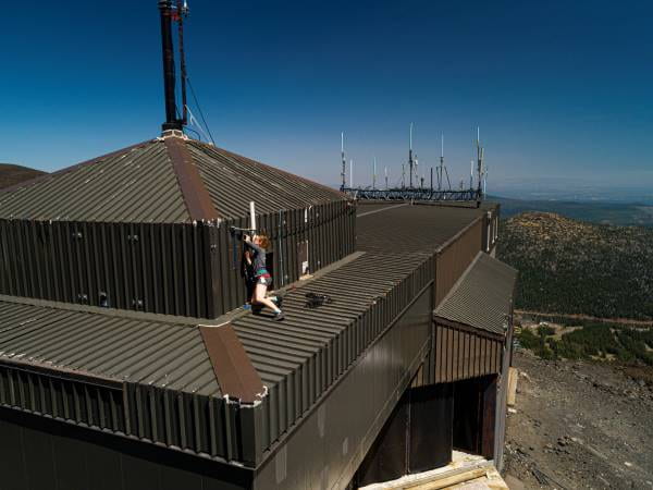 Claire Buysse working on top of MBO, July 2019