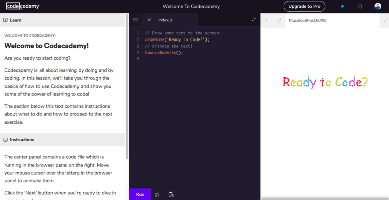Codecademy course lesson "welcome to codecademy"