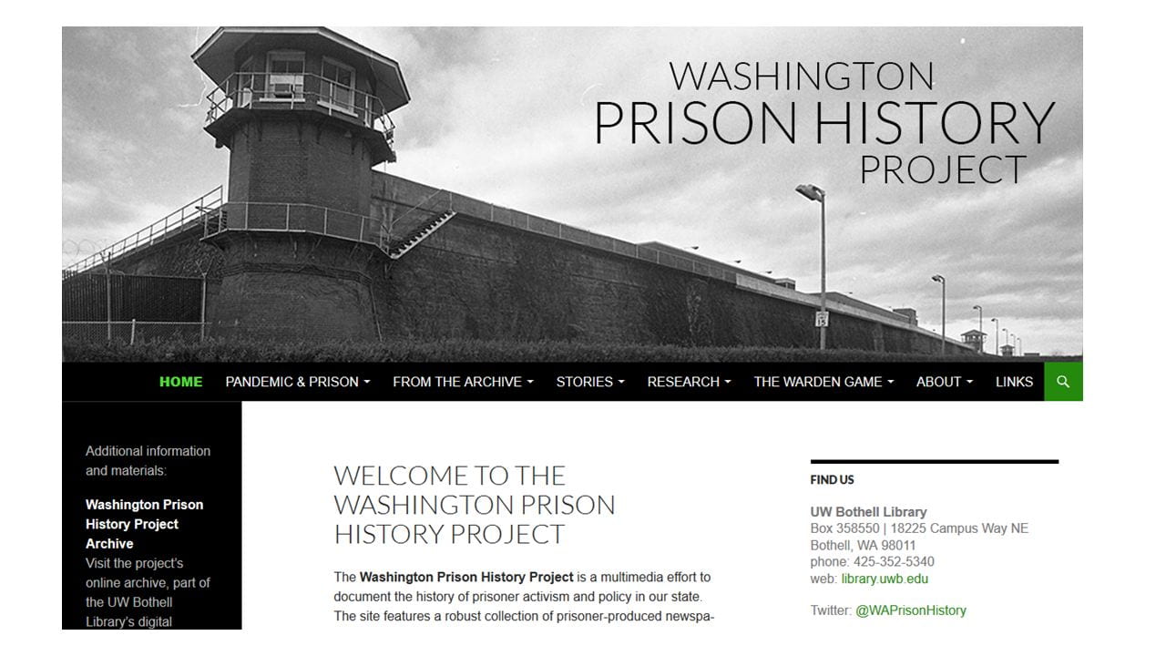 screenshot of WA Prison Project