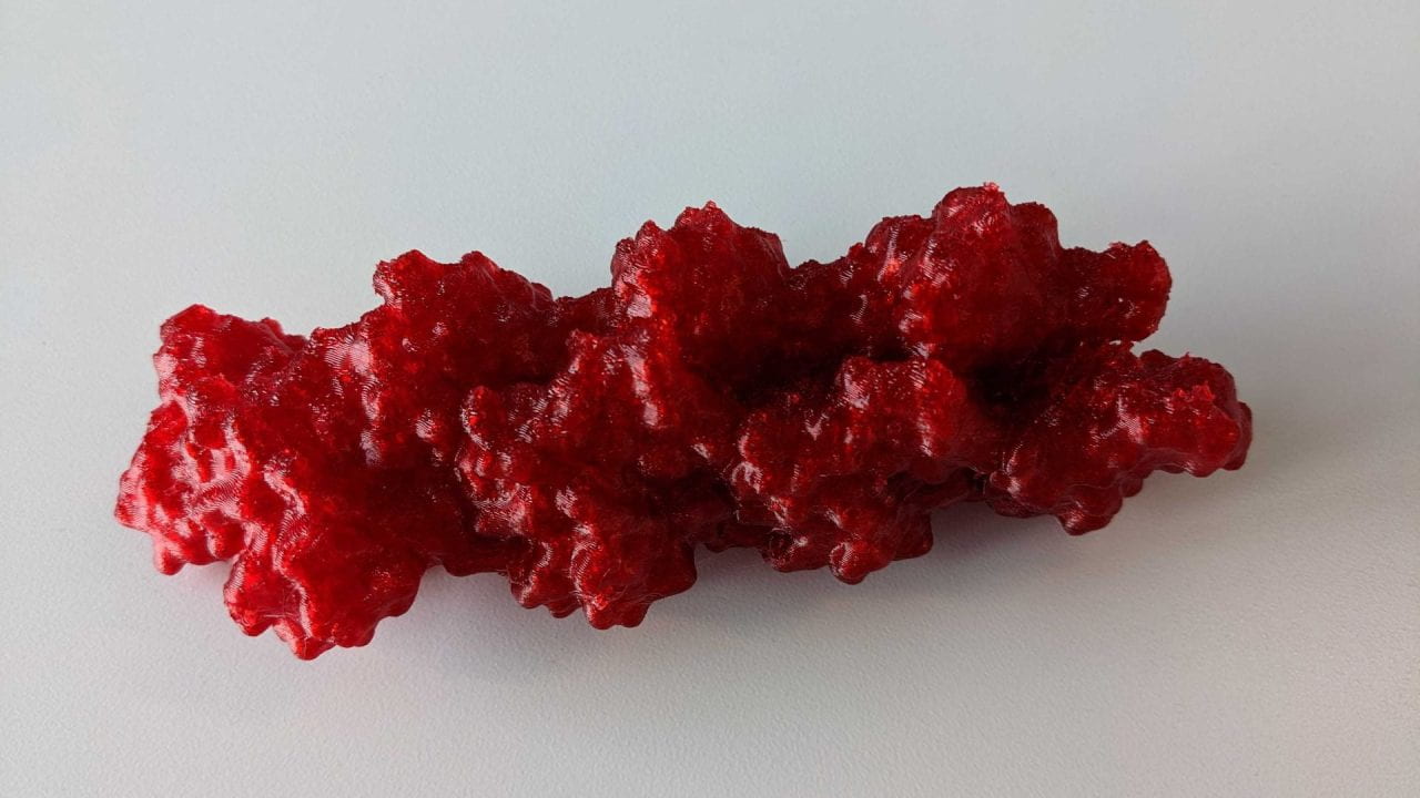 3D printed actin filament with 8 subunits