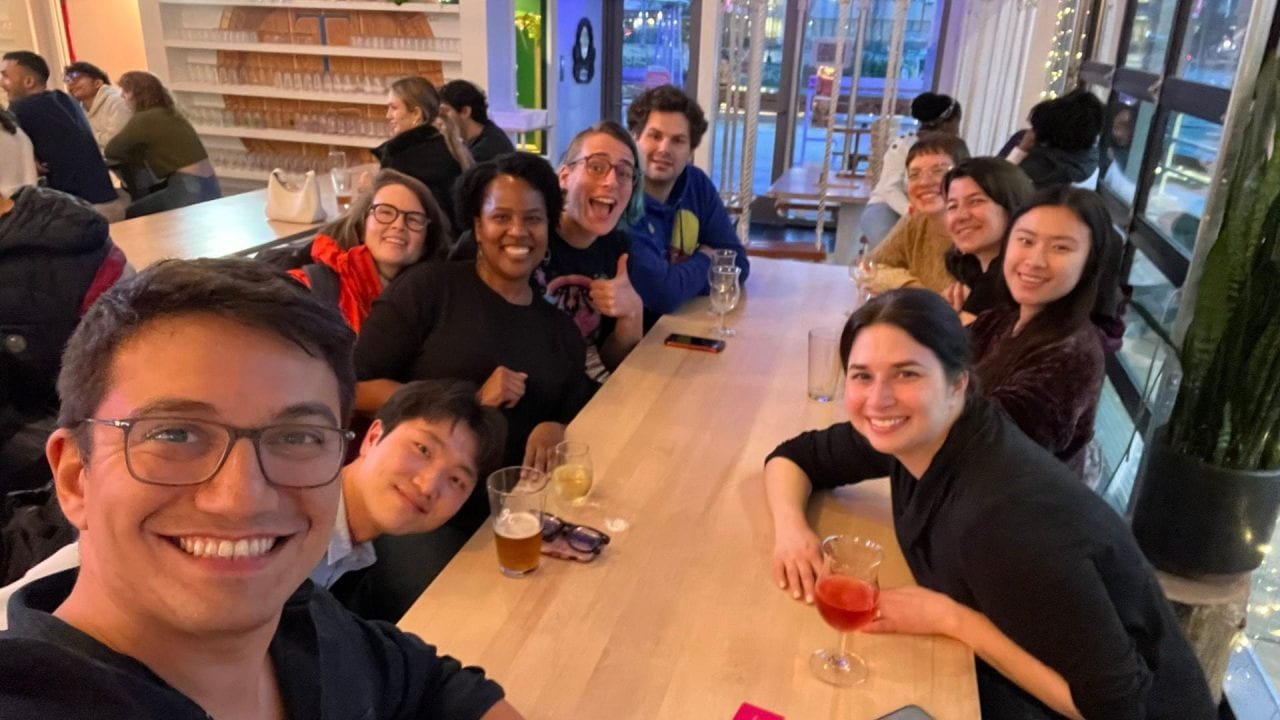The MatsuLab and Termini Lab join forces at a pub trivia night.