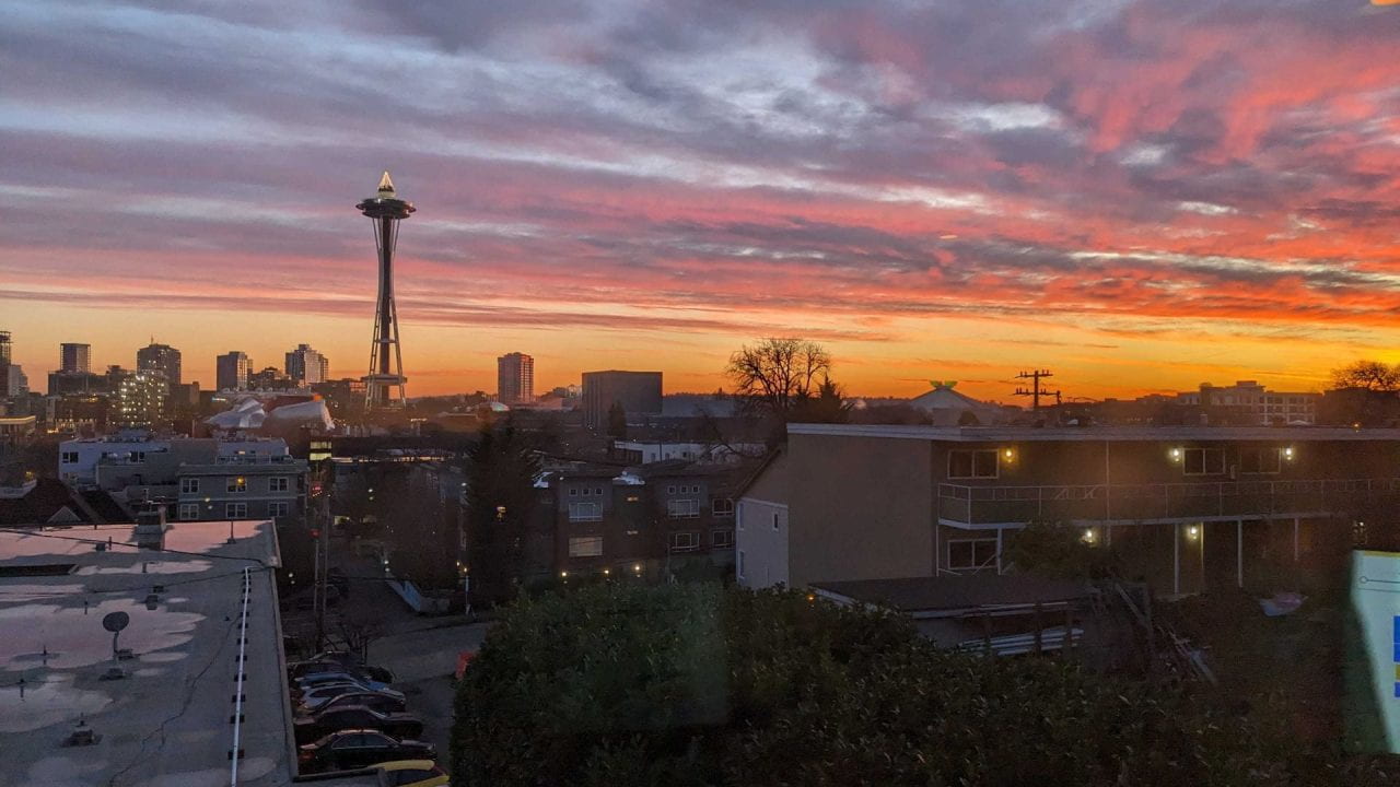 Seattle Sunset, with a view on the Space Needle