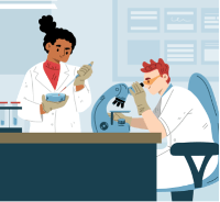 Two Researchers in Lab