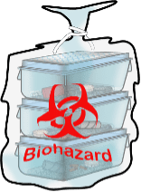 Cages in Biohazard Bag