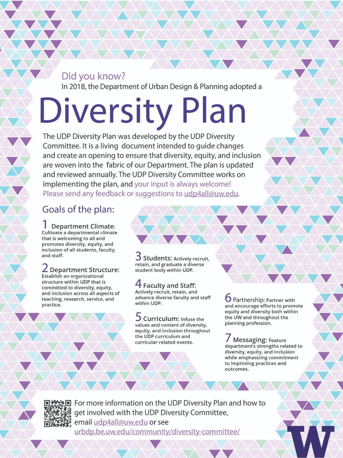 UDP Diversity Plan Input Urban Design & Planning