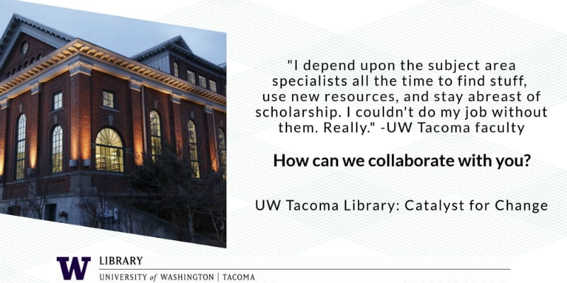 Quote from faculty member explaining library research support.