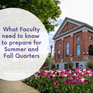 Graphic: What faculty need to know to prepare for Summer and Fall Quarters