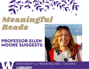 Photo of Ellen Moore smiling outdoors with text reading "Professor Ellen Moore suggests..."