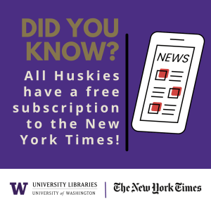 Did you know? All Huskies have a free subscription to the New York Times!